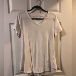 White dry fit workout shirt